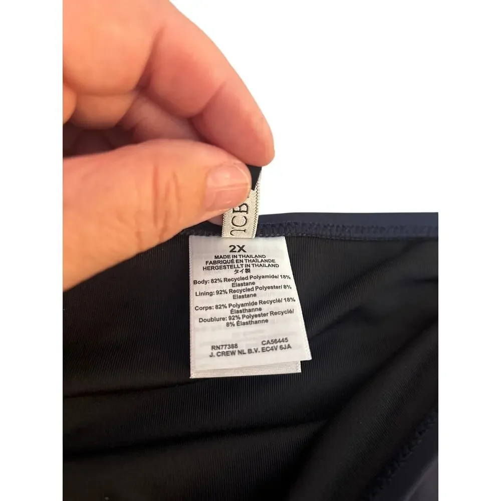 NWOT Womens J. Crew Bikini Bottoms Black Size 2x